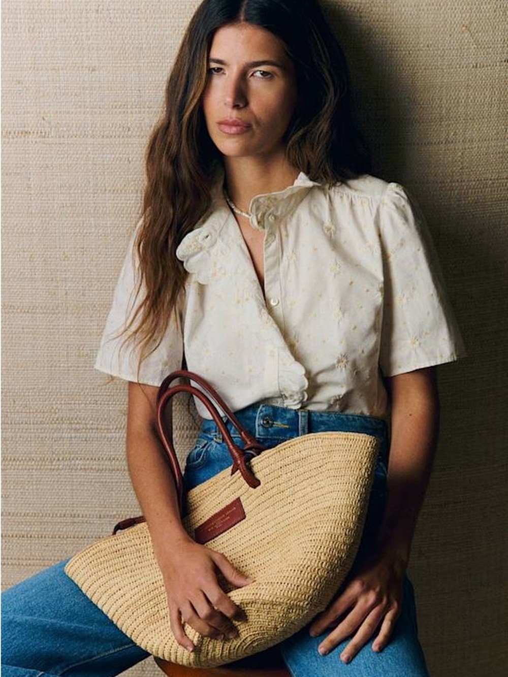 Sézane Dalhia shirt - daisies cream